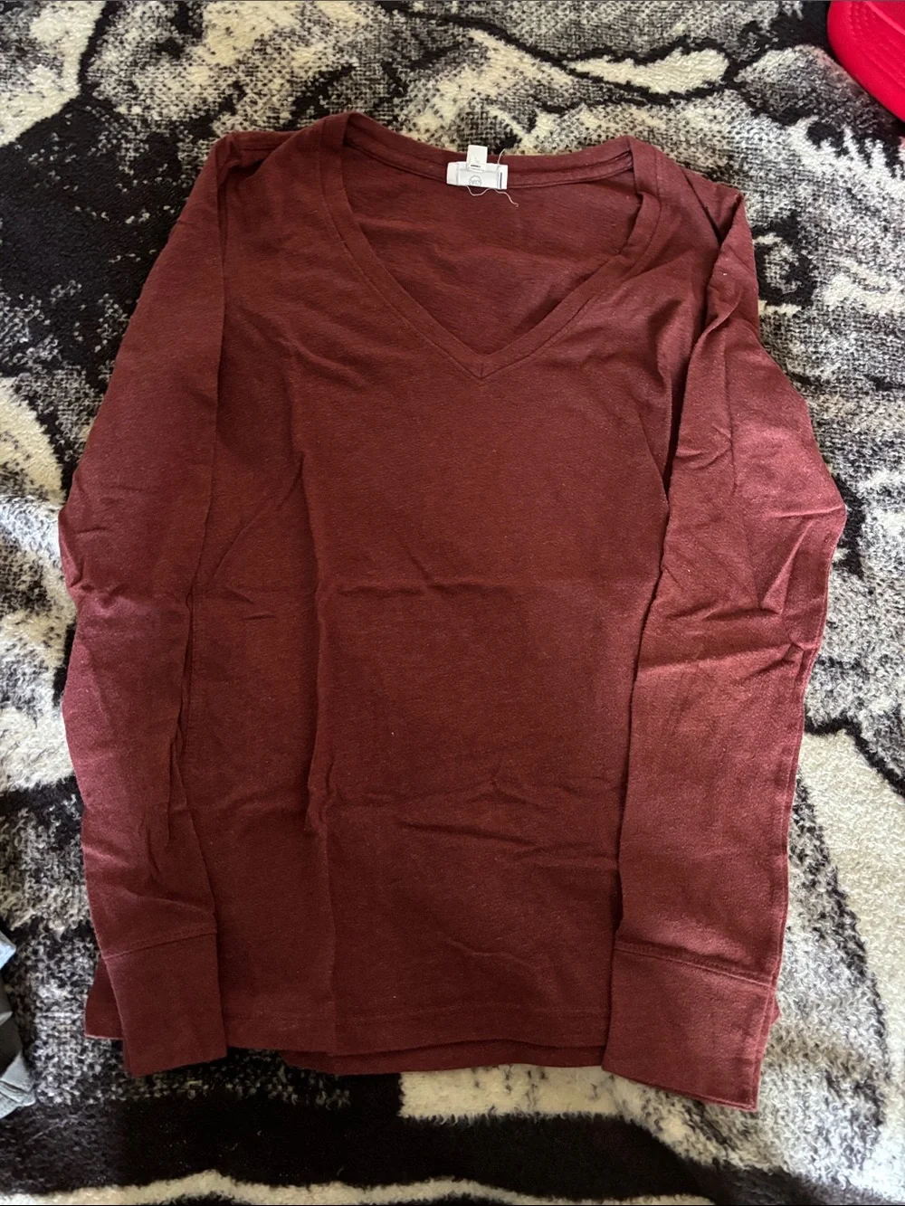 Ag Adriano Goldschmied Rust Red Crewneck Top - Picture 1 of 3